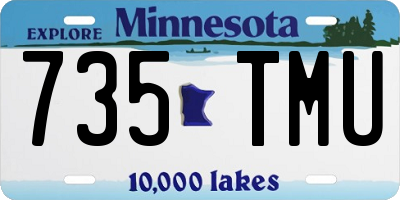 MN license plate 735TMU