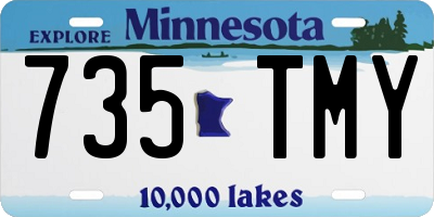 MN license plate 735TMY