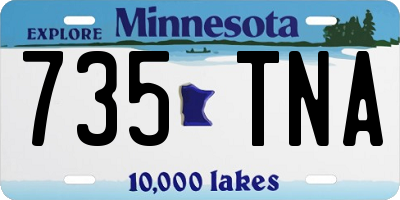 MN license plate 735TNA