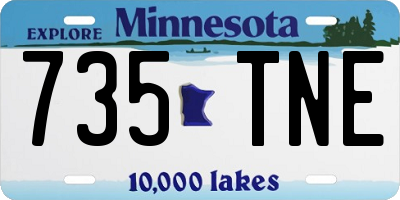MN license plate 735TNE