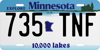 MN license plate 735TNF