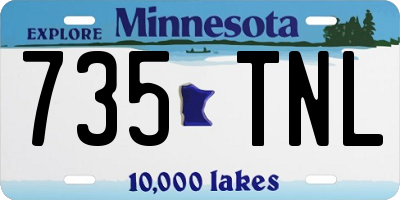 MN license plate 735TNL