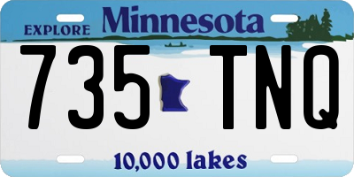 MN license plate 735TNQ