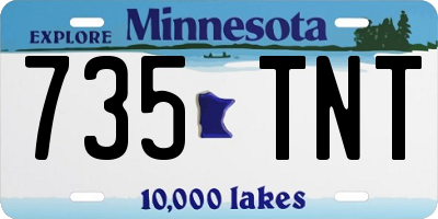 MN license plate 735TNT