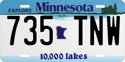 MN license plate 735TNW