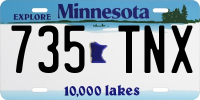 MN license plate 735TNX