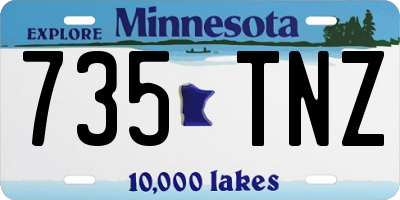 MN license plate 735TNZ