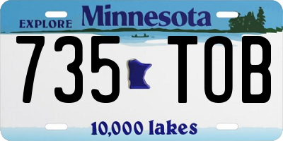 MN license plate 735TOB