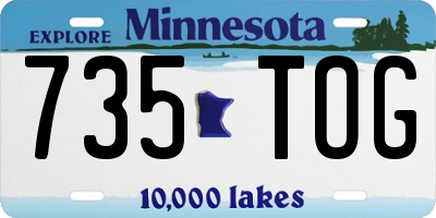 MN license plate 735TOG