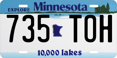 MN license plate 735TOH