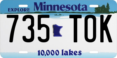 MN license plate 735TOK