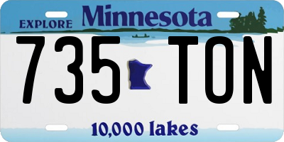 MN license plate 735TON