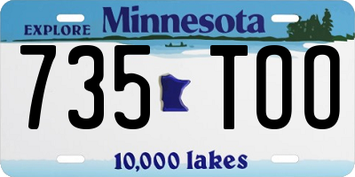 MN license plate 735TOO