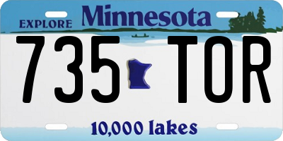 MN license plate 735TOR
