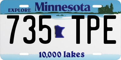 MN license plate 735TPE