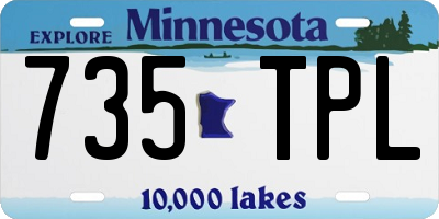 MN license plate 735TPL