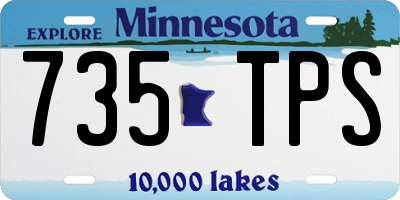 MN license plate 735TPS