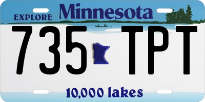 MN license plate 735TPT