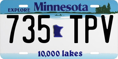 MN license plate 735TPV