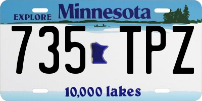 MN license plate 735TPZ