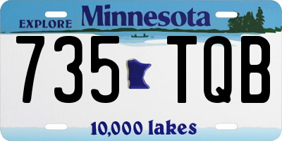 MN license plate 735TQB
