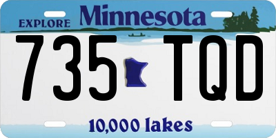 MN license plate 735TQD