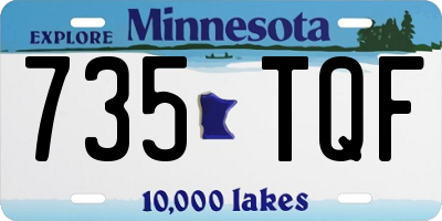 MN license plate 735TQF