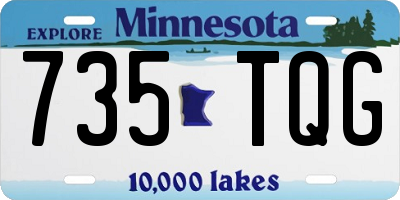 MN license plate 735TQG