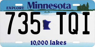 MN license plate 735TQI