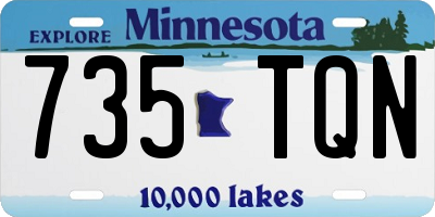 MN license plate 735TQN