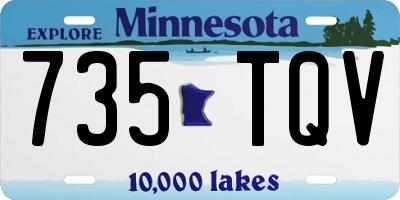 MN license plate 735TQV