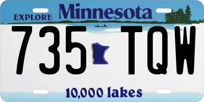 MN license plate 735TQW