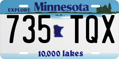 MN license plate 735TQX