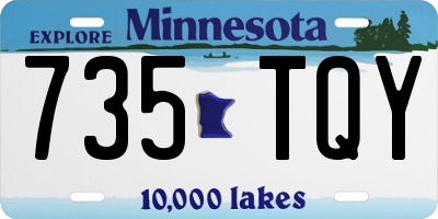 MN license plate 735TQY