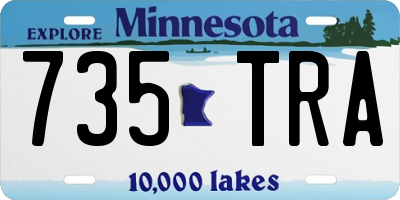 MN license plate 735TRA