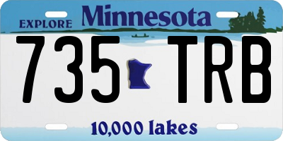 MN license plate 735TRB