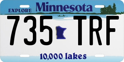 MN license plate 735TRF