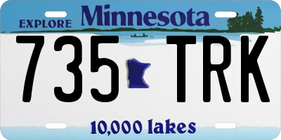 MN license plate 735TRK