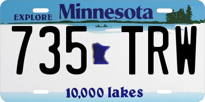 MN license plate 735TRW