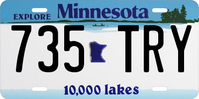 MN license plate 735TRY