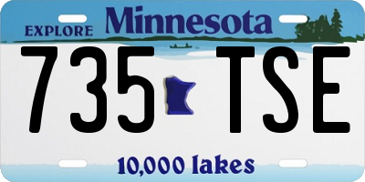MN license plate 735TSE