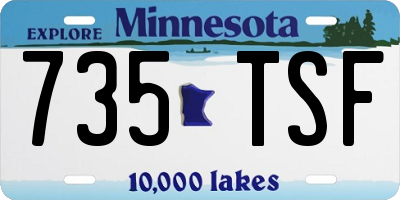 MN license plate 735TSF
