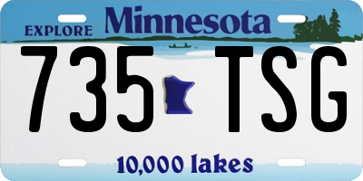 MN license plate 735TSG