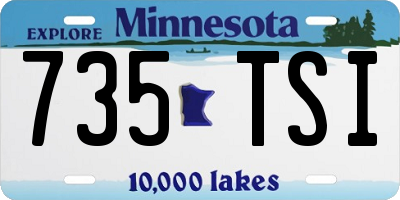 MN license plate 735TSI