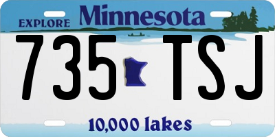 MN license plate 735TSJ