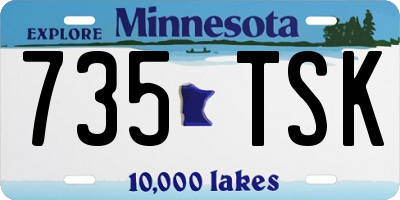 MN license plate 735TSK