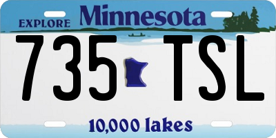 MN license plate 735TSL