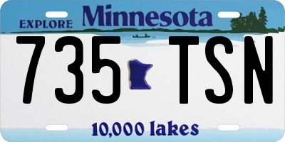 MN license plate 735TSN