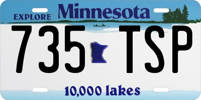MN license plate 735TSP