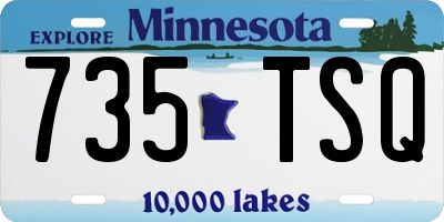 MN license plate 735TSQ